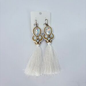 Soutache Russian Braid Handmade Tassel Earrings
White/Gold Summer‎ Resort Wear